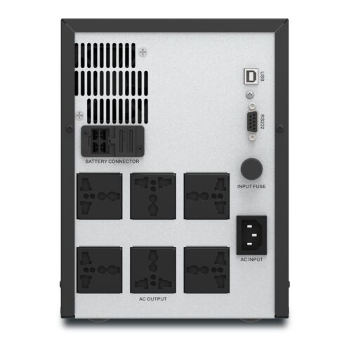 SMV3000AI-MSX | APC Easy UPS 1 Ph Line Interactive, 3kVA, Tower, 230V, 6 Universal outlets, AVR, LCD - Image 2